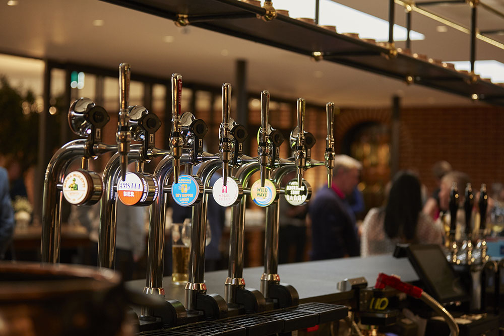 Beer on tap at The Stables