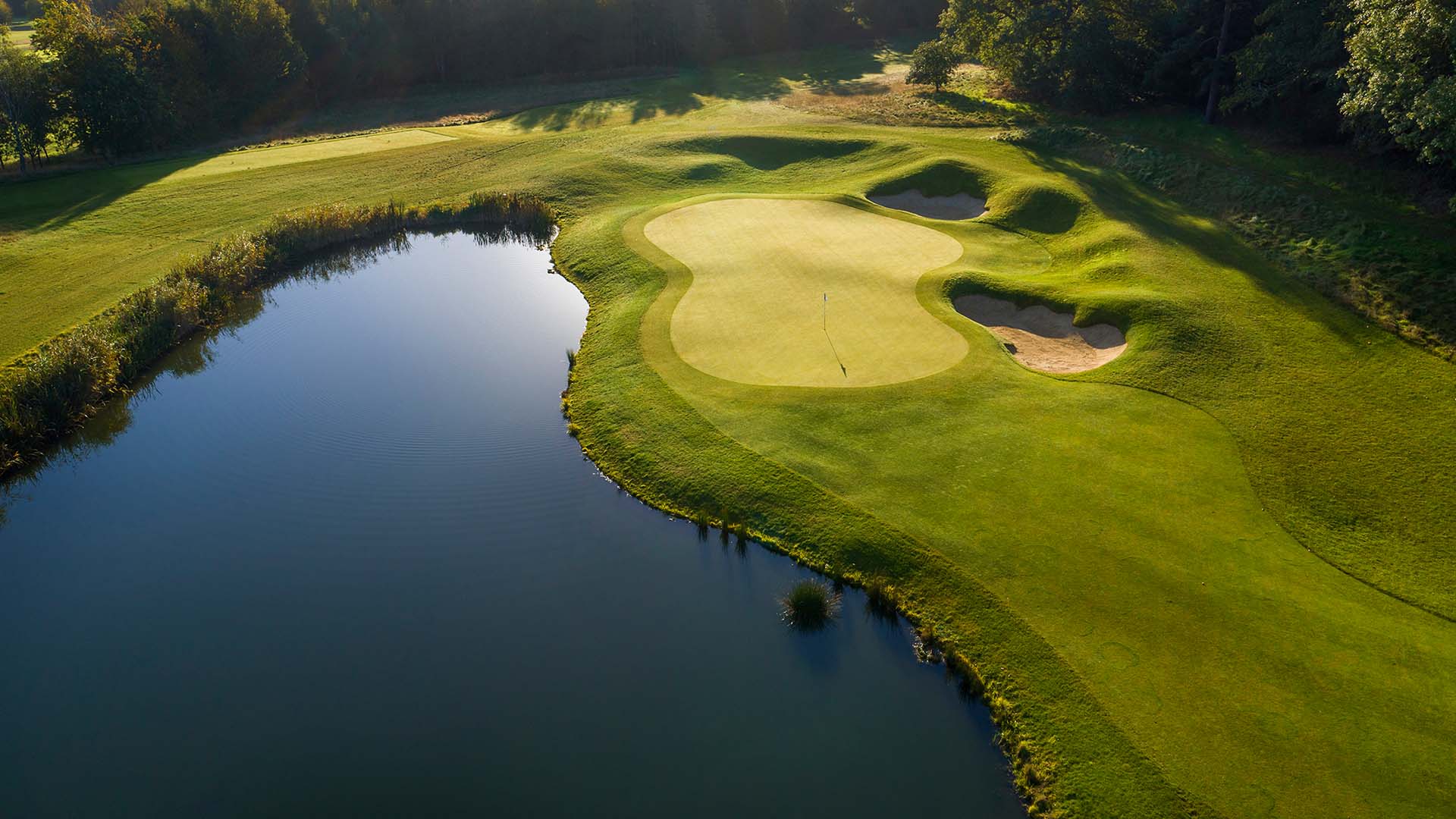 Drone shot of Royal Norwich 17th hole