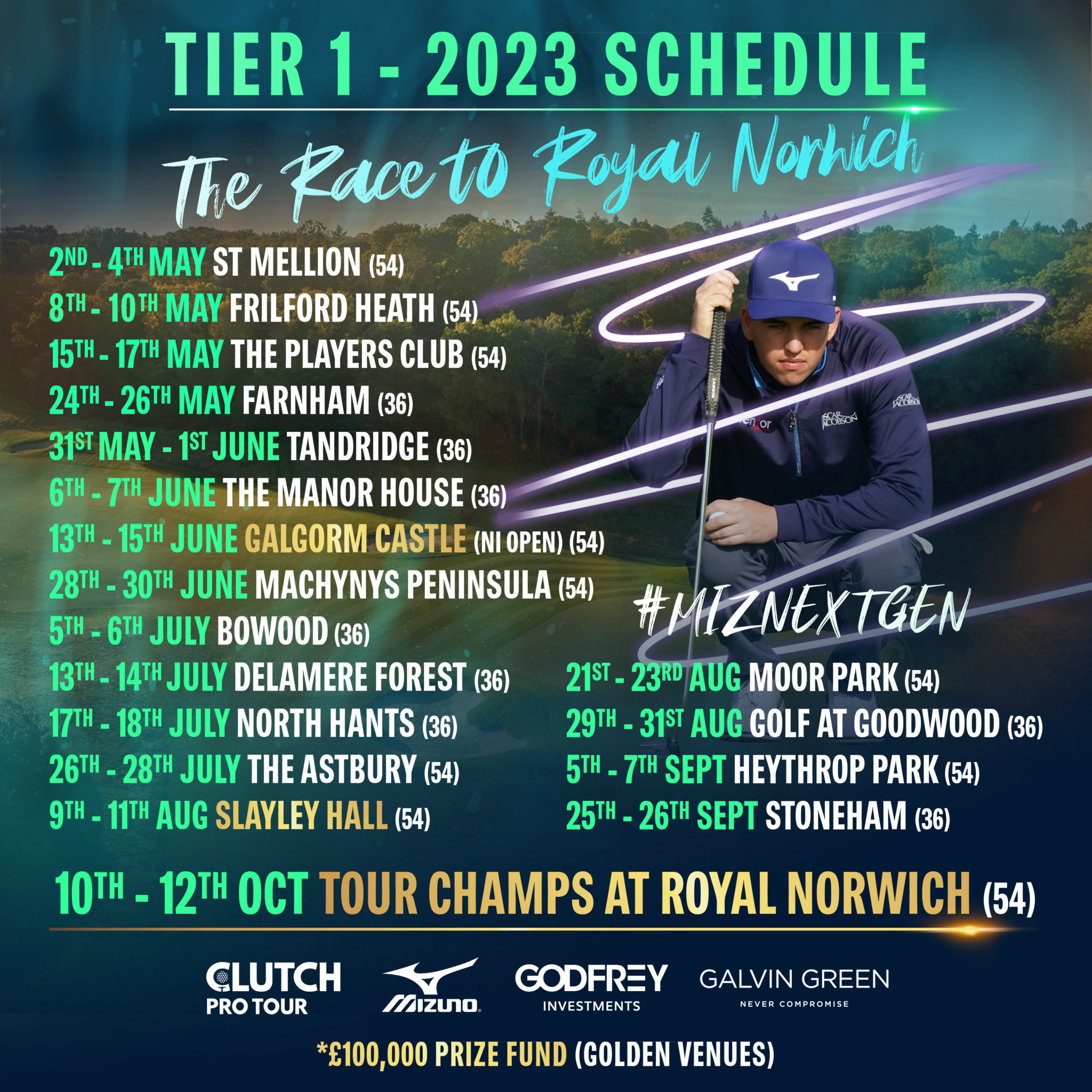 clutch tour 2023 golf
